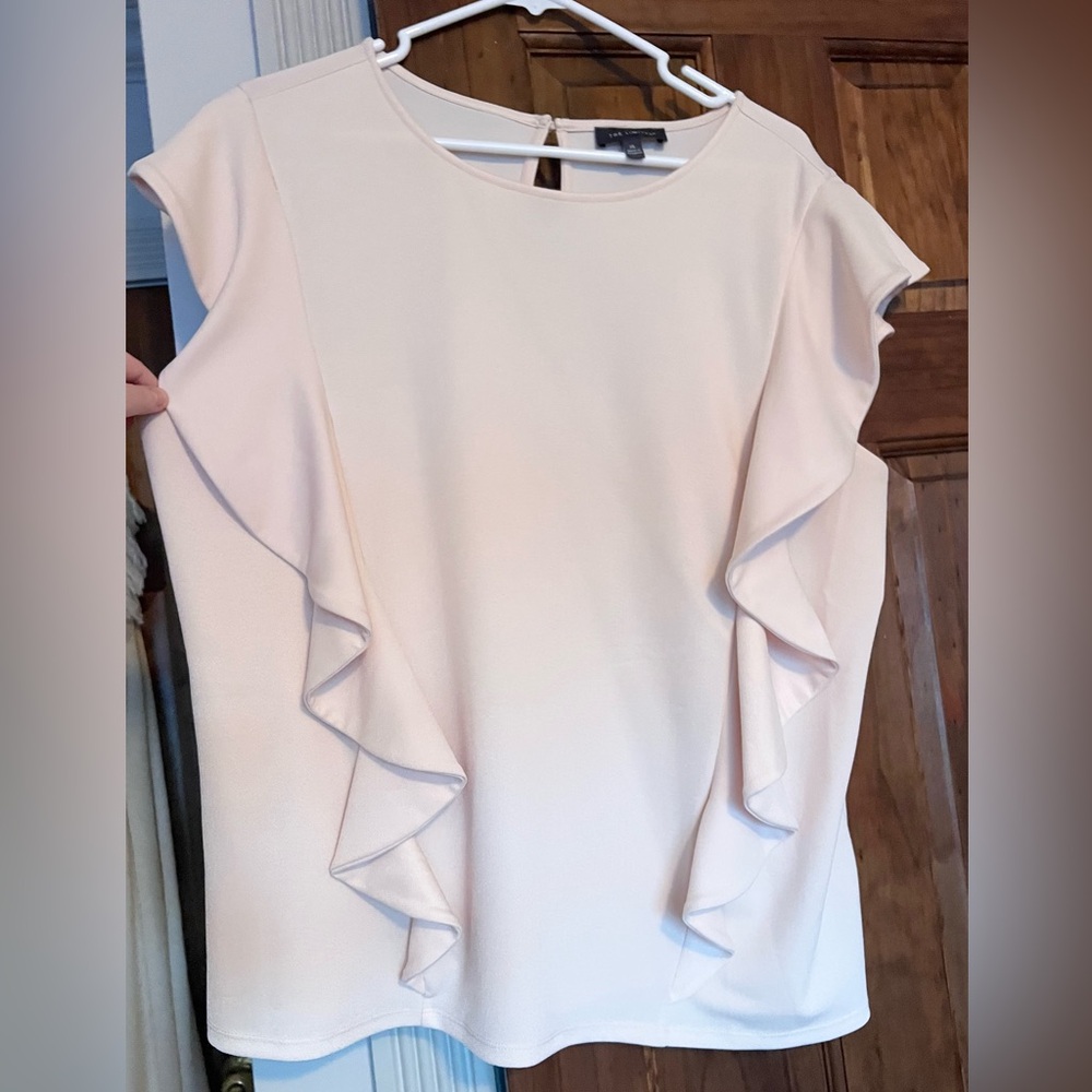 Pastel Pink RuffleTHE LIMITED Ruffle Blouse Top Size XL